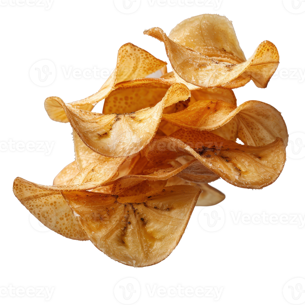 Crispy Golden Fruit Chips Displayed on a . for Healthy Snack Choices png