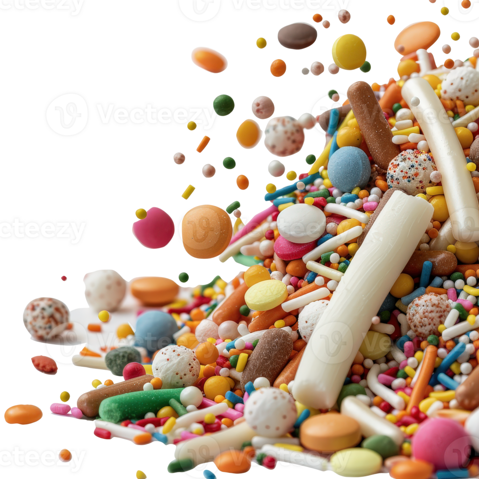 Colorful Candy Sprinkles and Sweets on . Revealing Festive and Joyful Vibe png