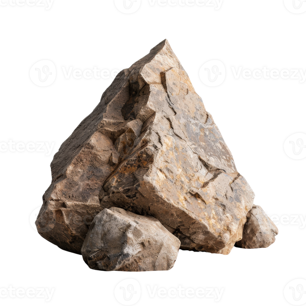 Large Rough Natural Stone Rock Isolated . for Textures and Backgrounds png