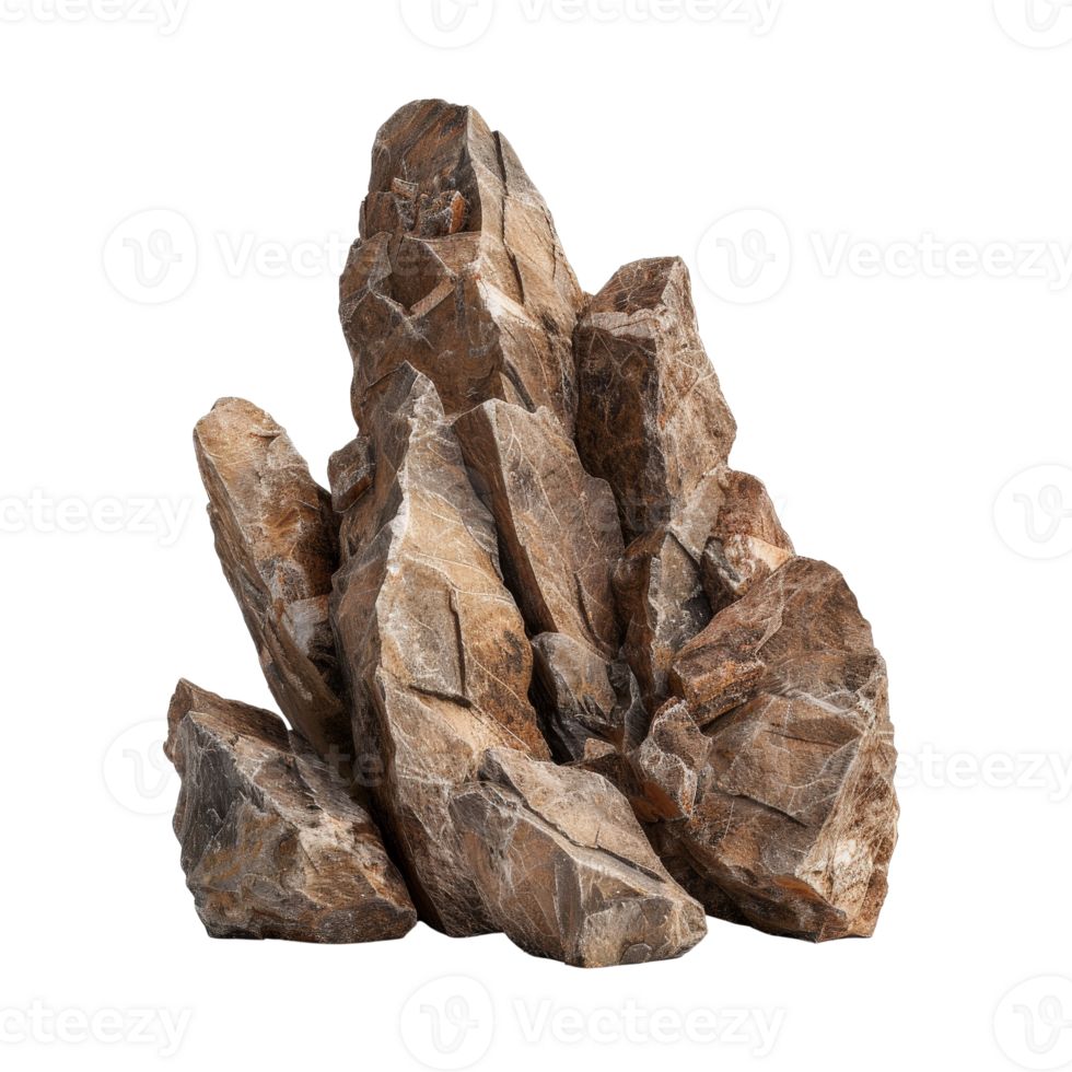 Detailed Close-Up of Unique Brown Rock Formation Isolated . for Nature Projects png