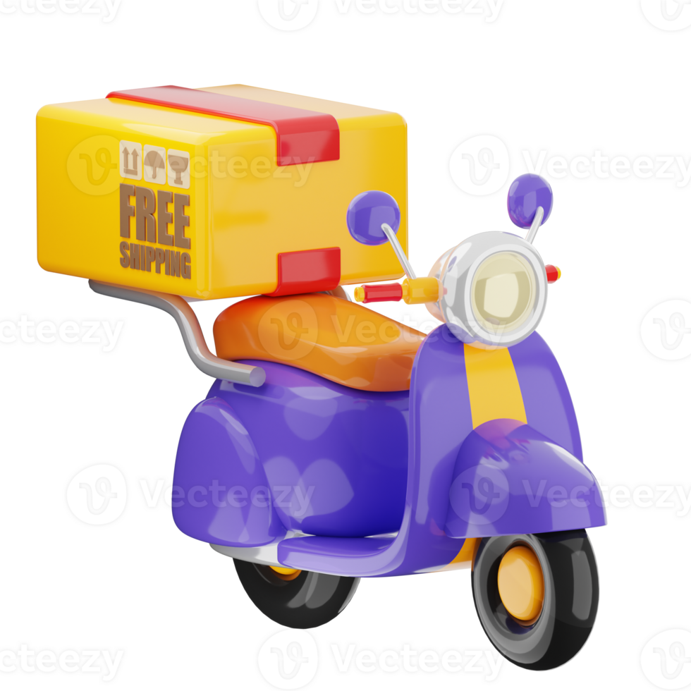 Delivery Scooter with Package png