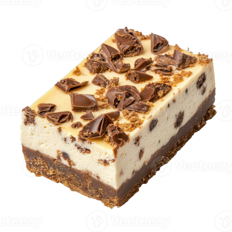 Delicious Creamy Cheesecake Slice on transparent background png
