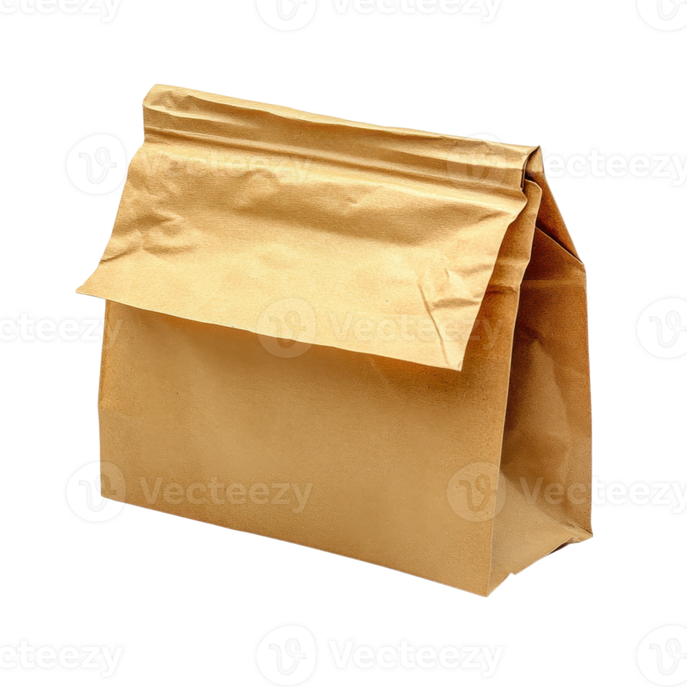 Brown Paper Bag on White on transparent background png