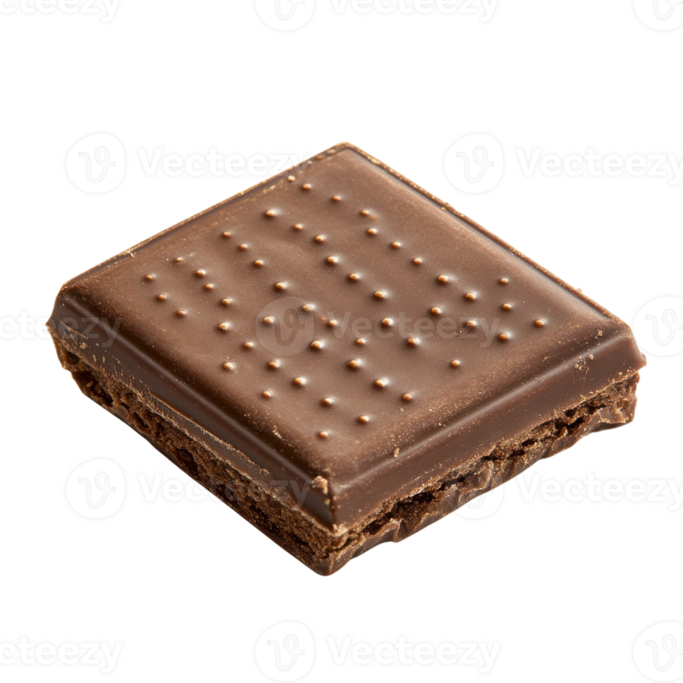 Sweet Chocolate Wafer Square on transparent background png