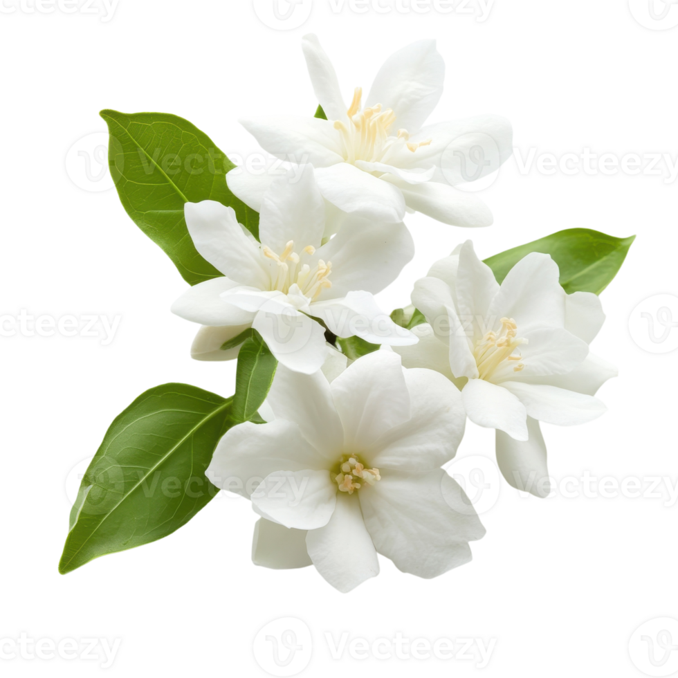 Jasmine Flower Delicate Bloom on transparent background. png