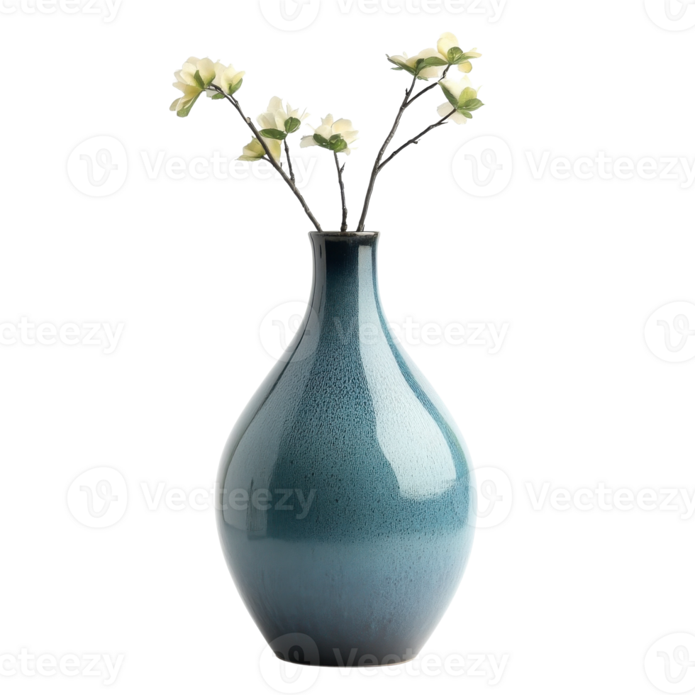 Elegant Vase Home Decor White on transparent background. png