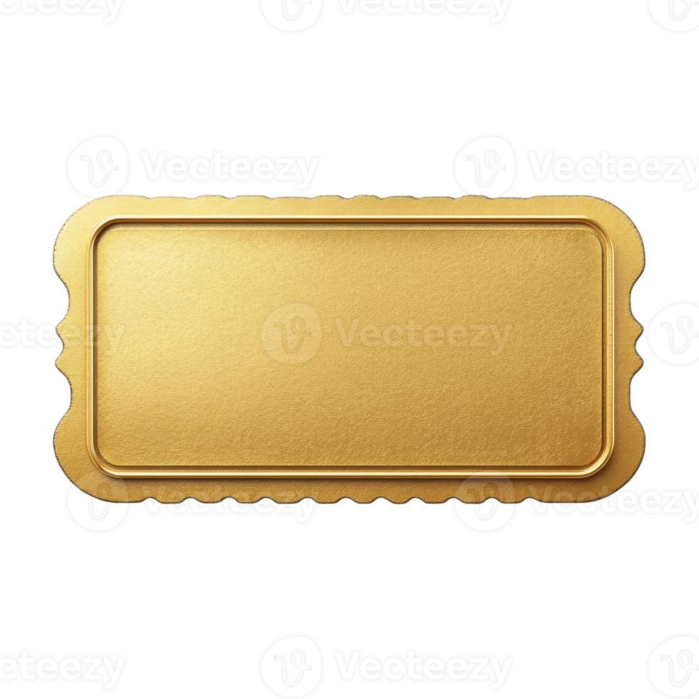 Golden Ticket Promotion Image on transparent background. png