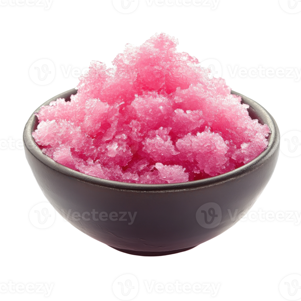 Pink Shaved Ice Bowl Refreshment on transparent background. png