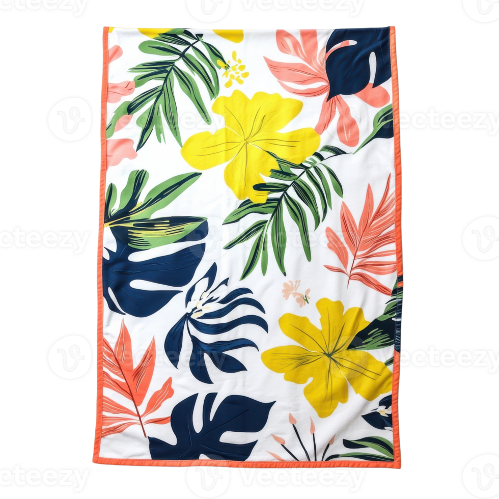 Beach Towel Summer Outing on transparent background. png