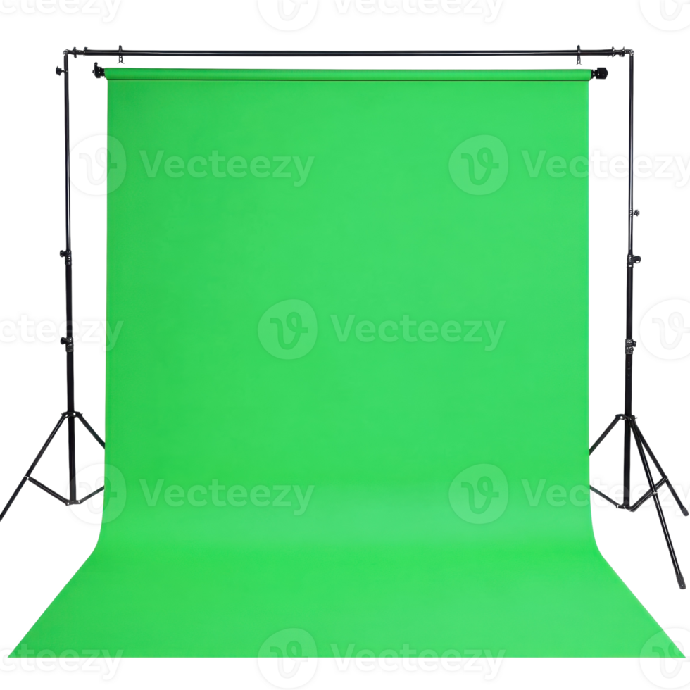 Green Screen Product Backdrop on transparent background. png