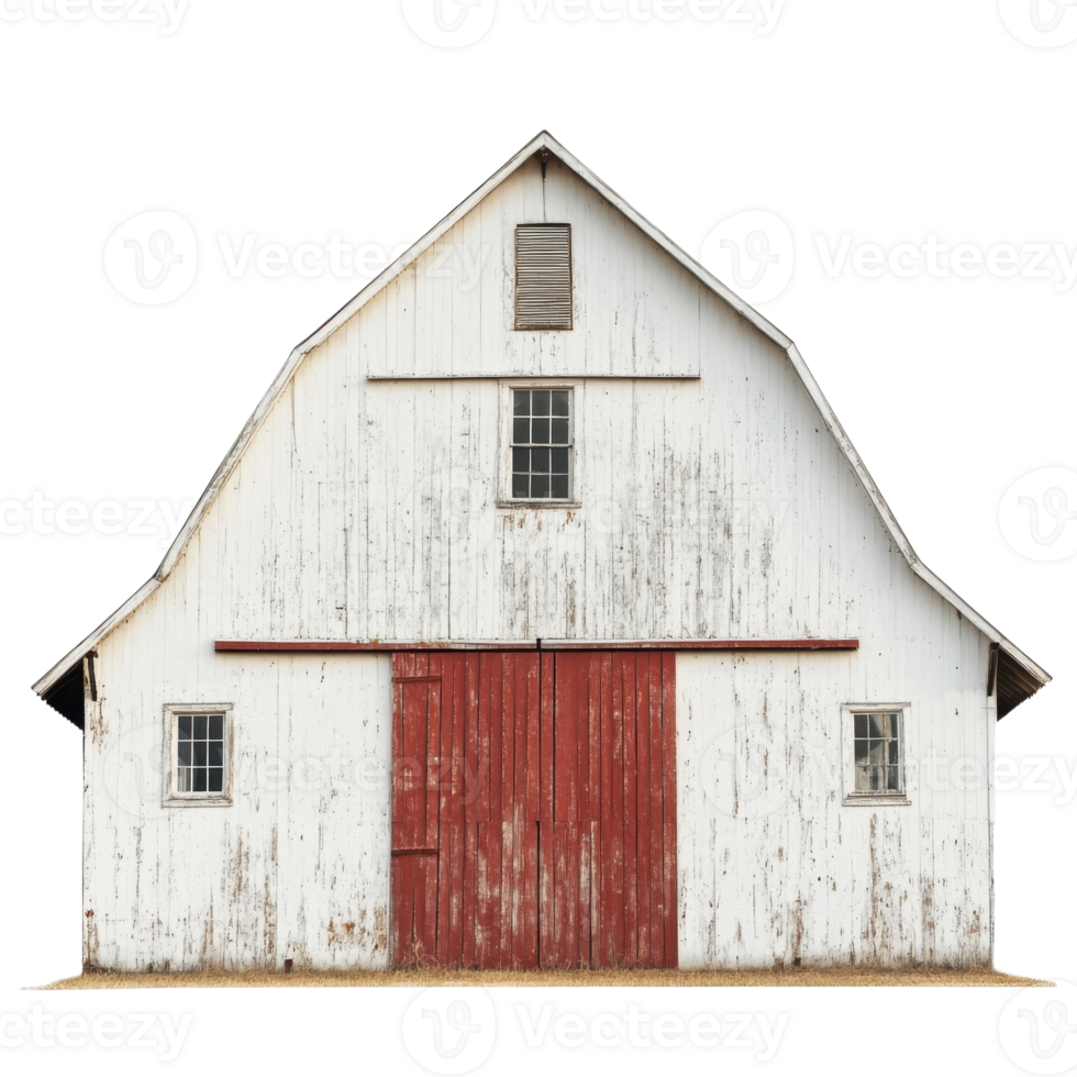 Classic American Barn Rural Life on transparent background. png