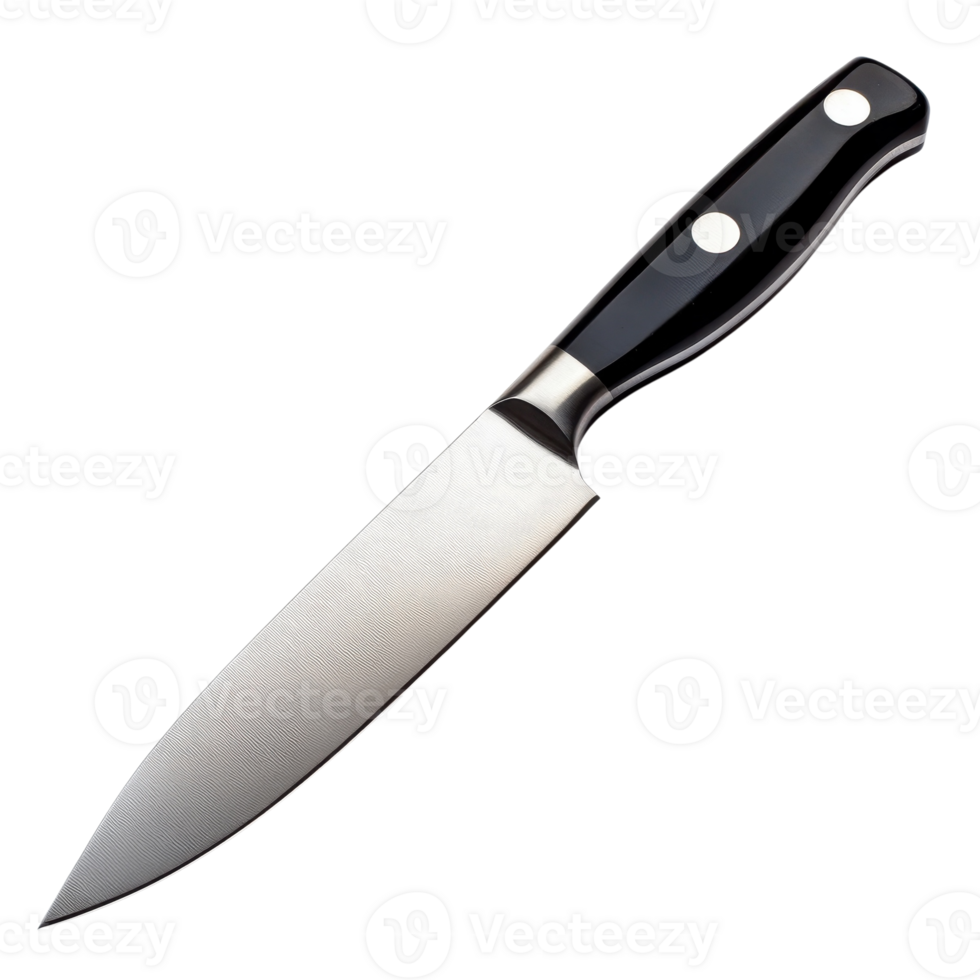 Sharp Kitchen Knife on White on transparent background. png