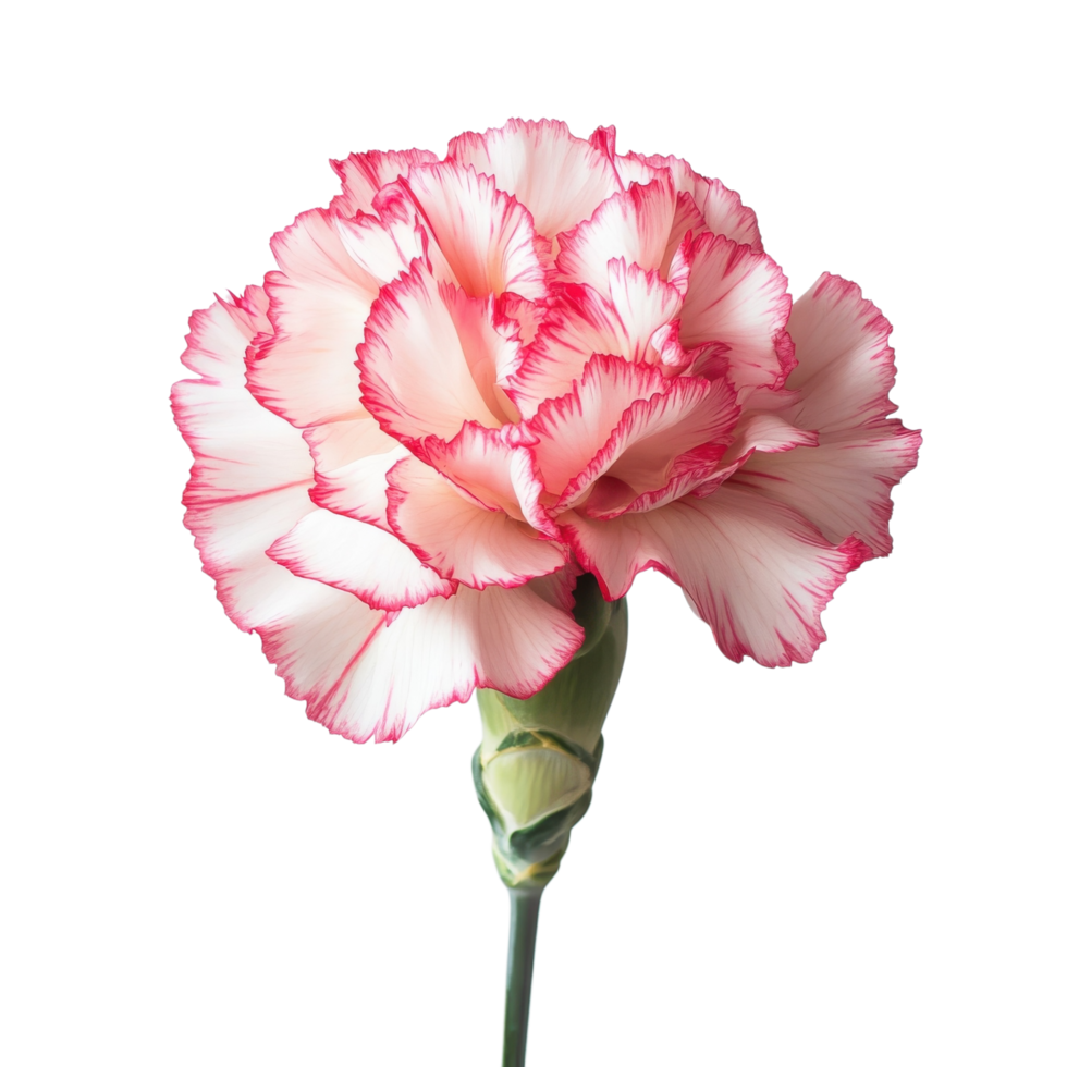 Vibrant Carnation Garden Close Up on transparent background. png