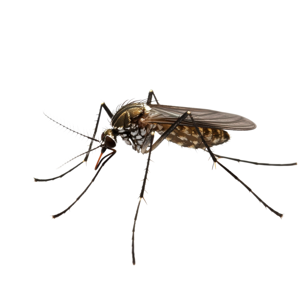 Mosquito Wildlife Macro Shot on transparent background. png