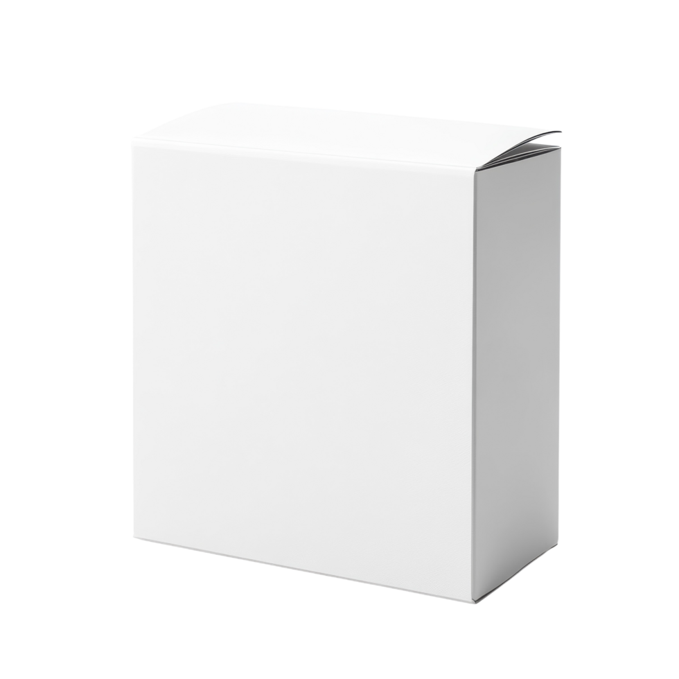 White Paper Carton Mockup on transparent background. png