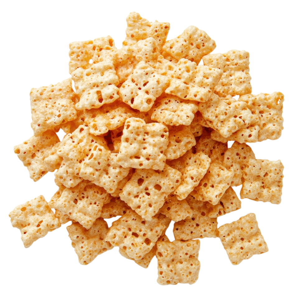Crispy Rice Cereal Bowl Background on transparent background. png
