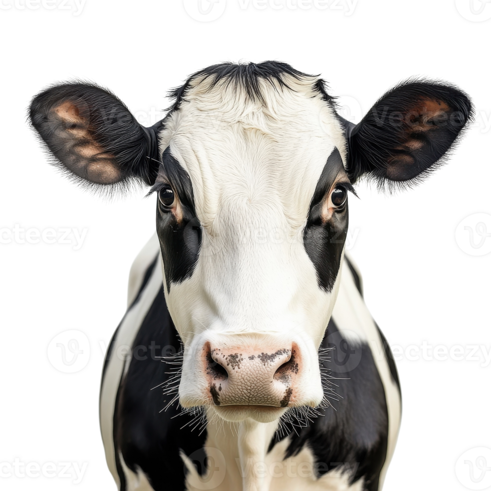 Cow Farm Animal White Background on transparent background. png