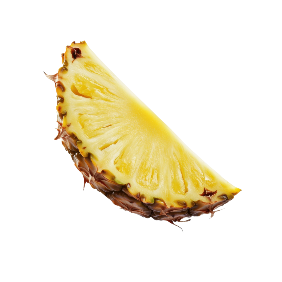 Falling Pineapple Slice White Background on transparent background. png