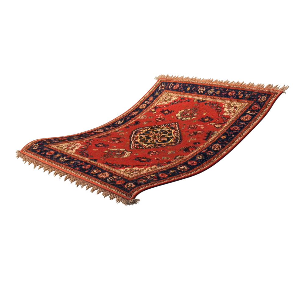 Magic Carpet Flight Fantasy on transparent background. png