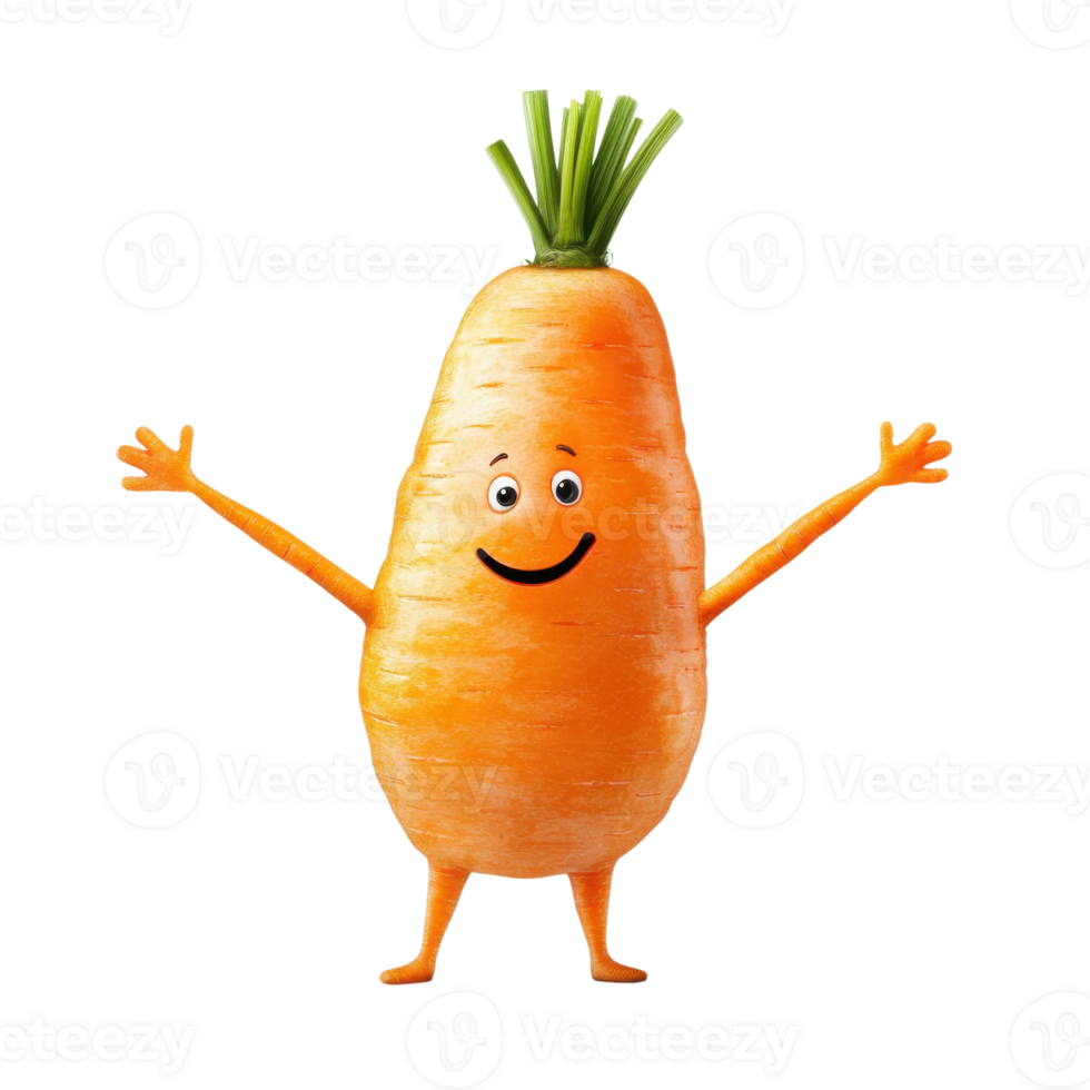 Happy Carrot Playful Invitation on transparent background. png