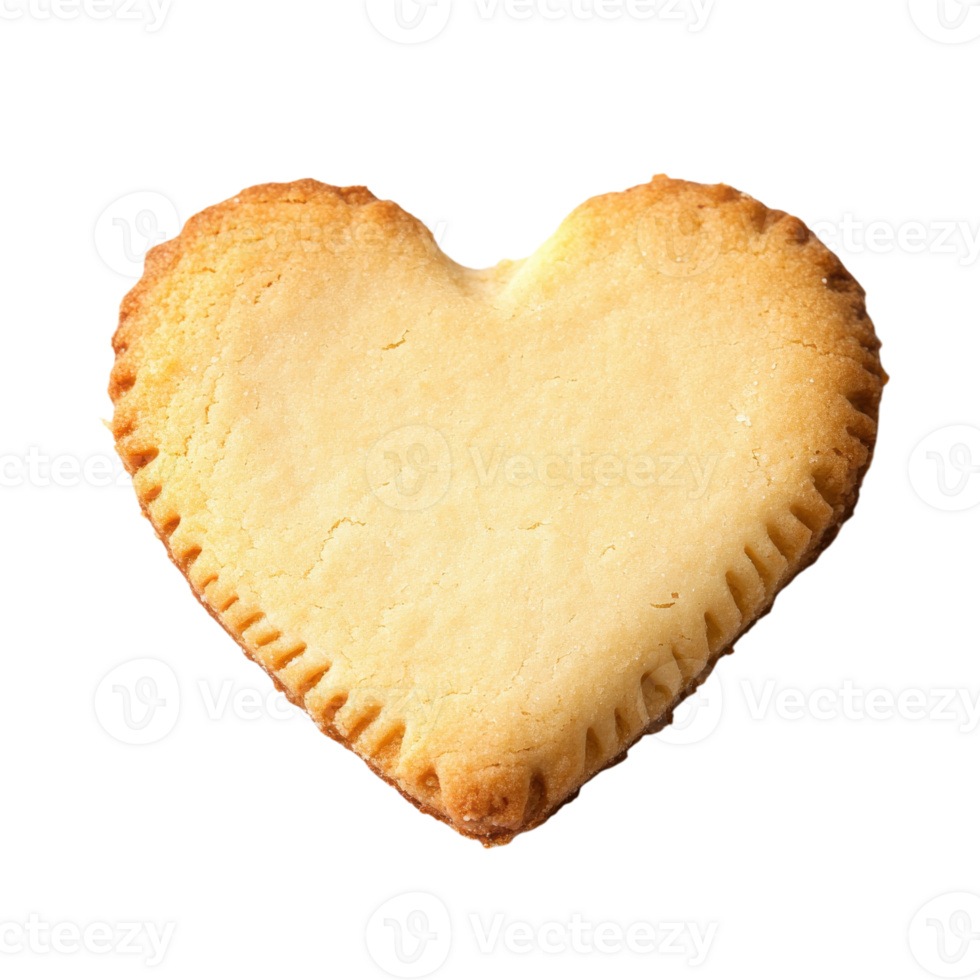 Sweet Heart Shaped Shortbread on transparent background. png