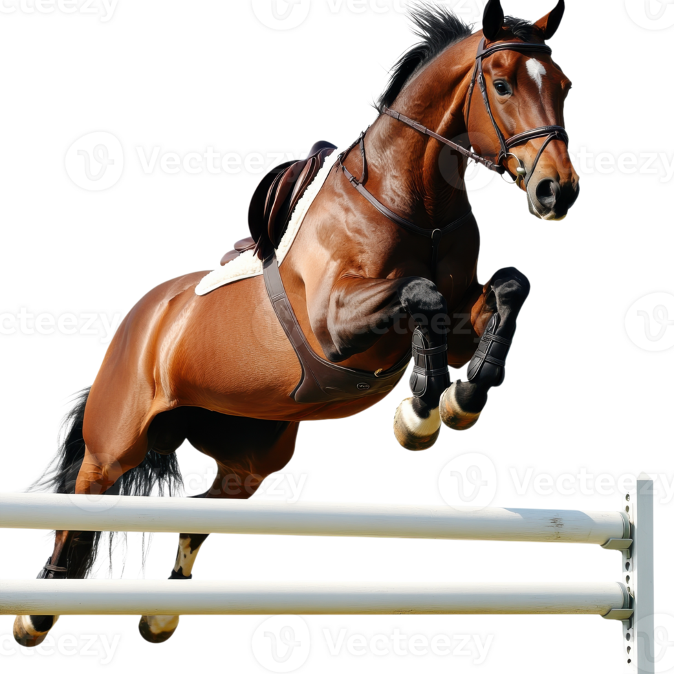 Horse Jumping Equestrian Athleticism on transparent background. png