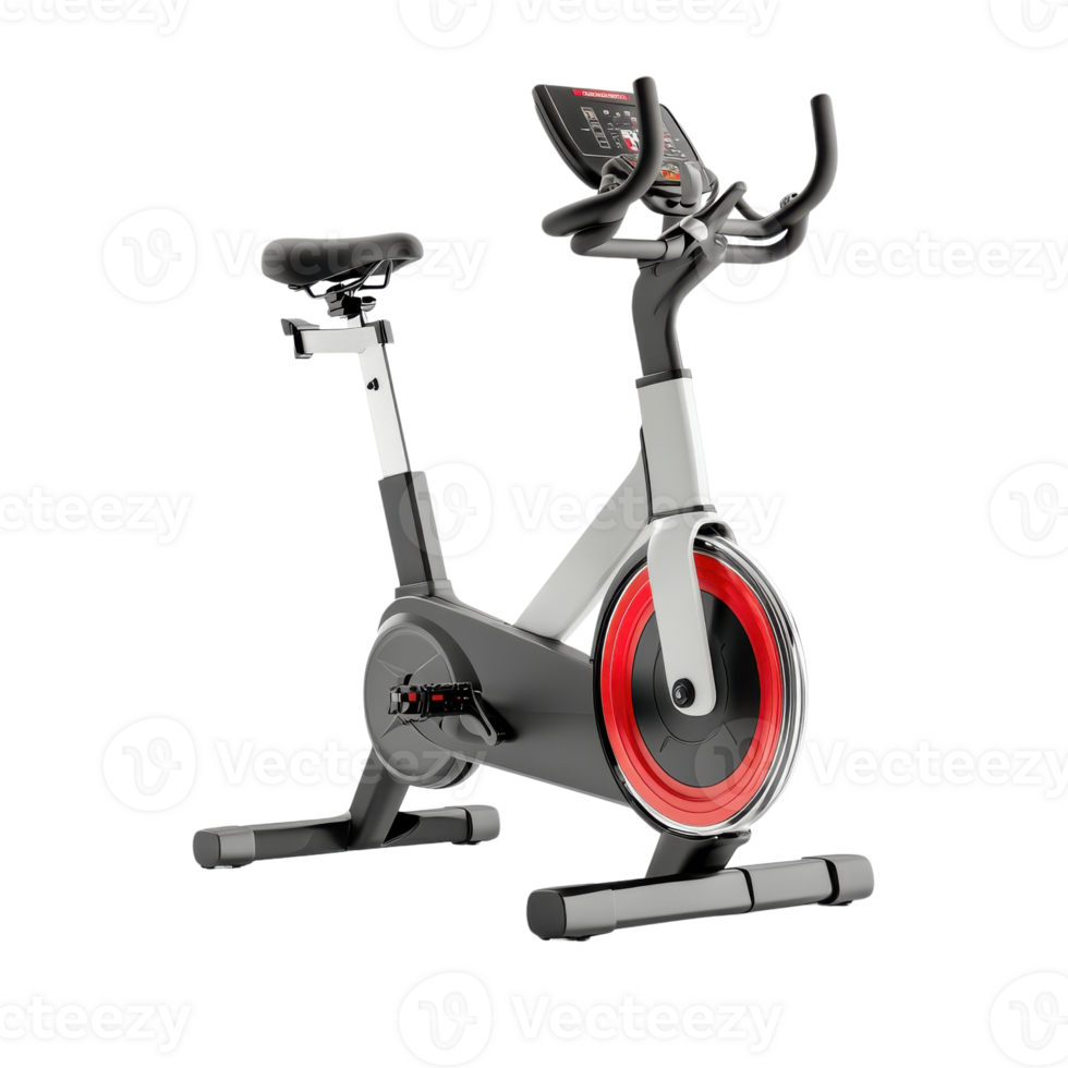 Modern Exercise Bike Workout Fitness on transparent background. png