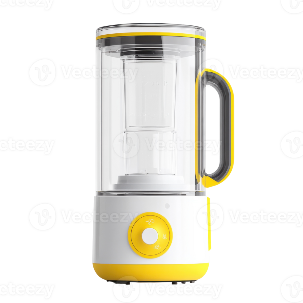 Modern Blender with Yellow Accents on transparent background. png