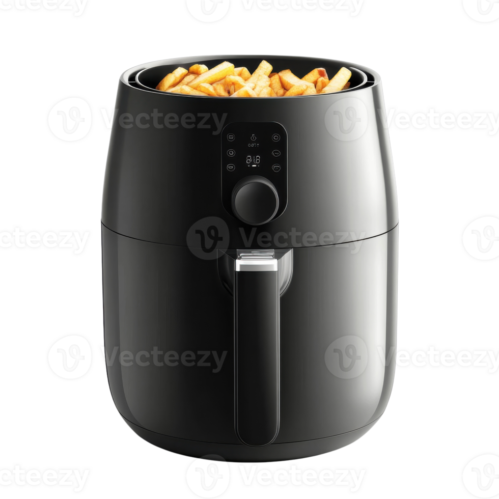 Sleek Air Fryer for Modern Kitchen on transparent background. png