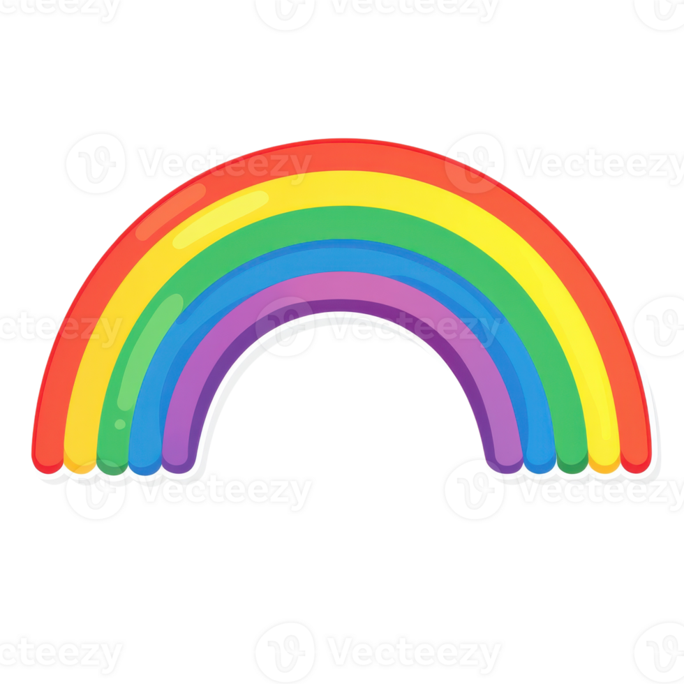 Rainbow Diversity Icon on White on transparent background. png