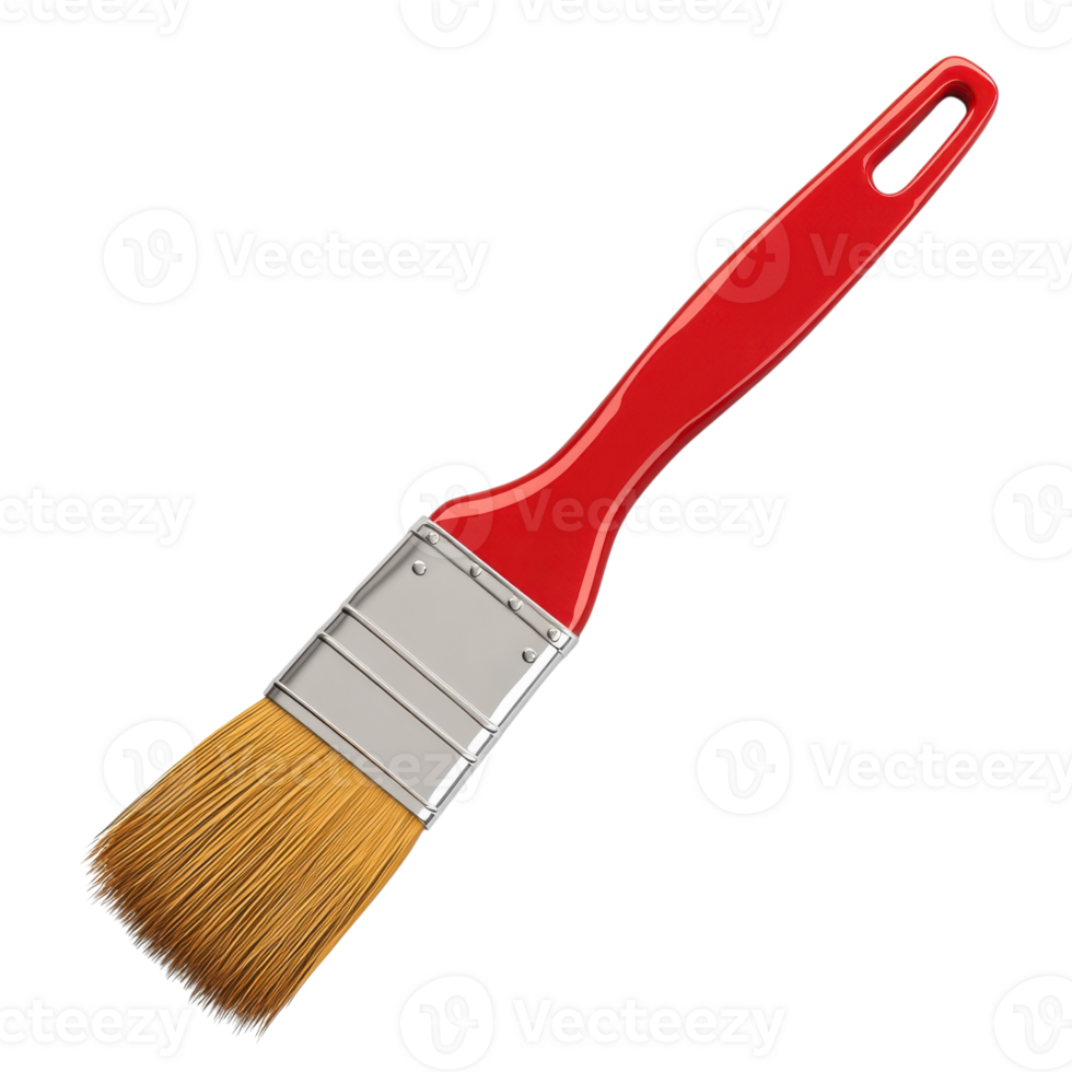 Paintbrush Tool 3D Render on transparent background. png