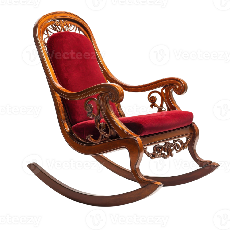 Relaxing Rocking Chair Comfort on transparent background. png