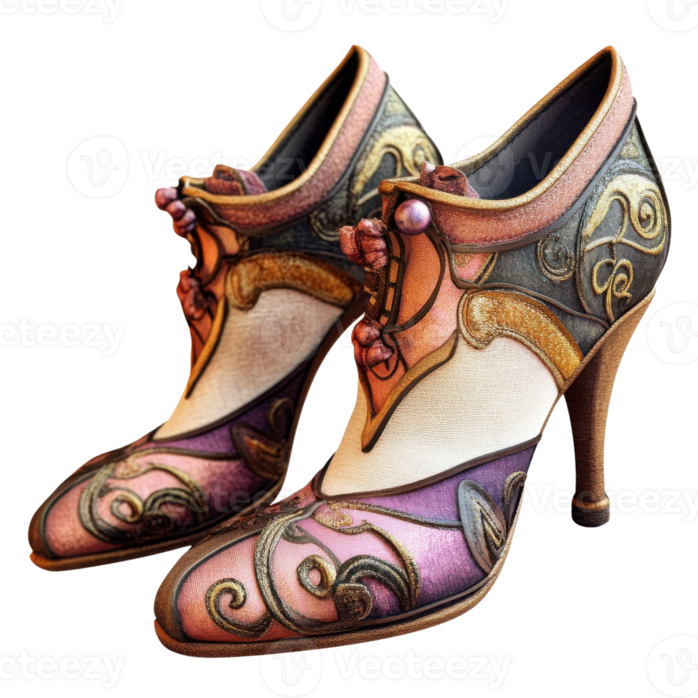 Stylish Shoes for Fashion Themes on transparent background. png
