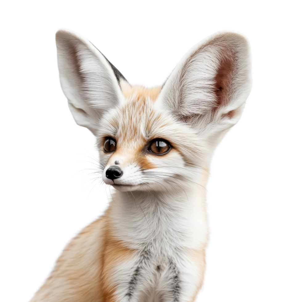 Fennec Fox Wildlife Desert Habitat on transparent background. png