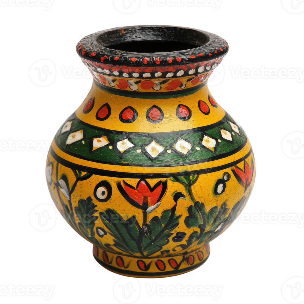 Desi Kalash Vibrant Culture on transparent background. png