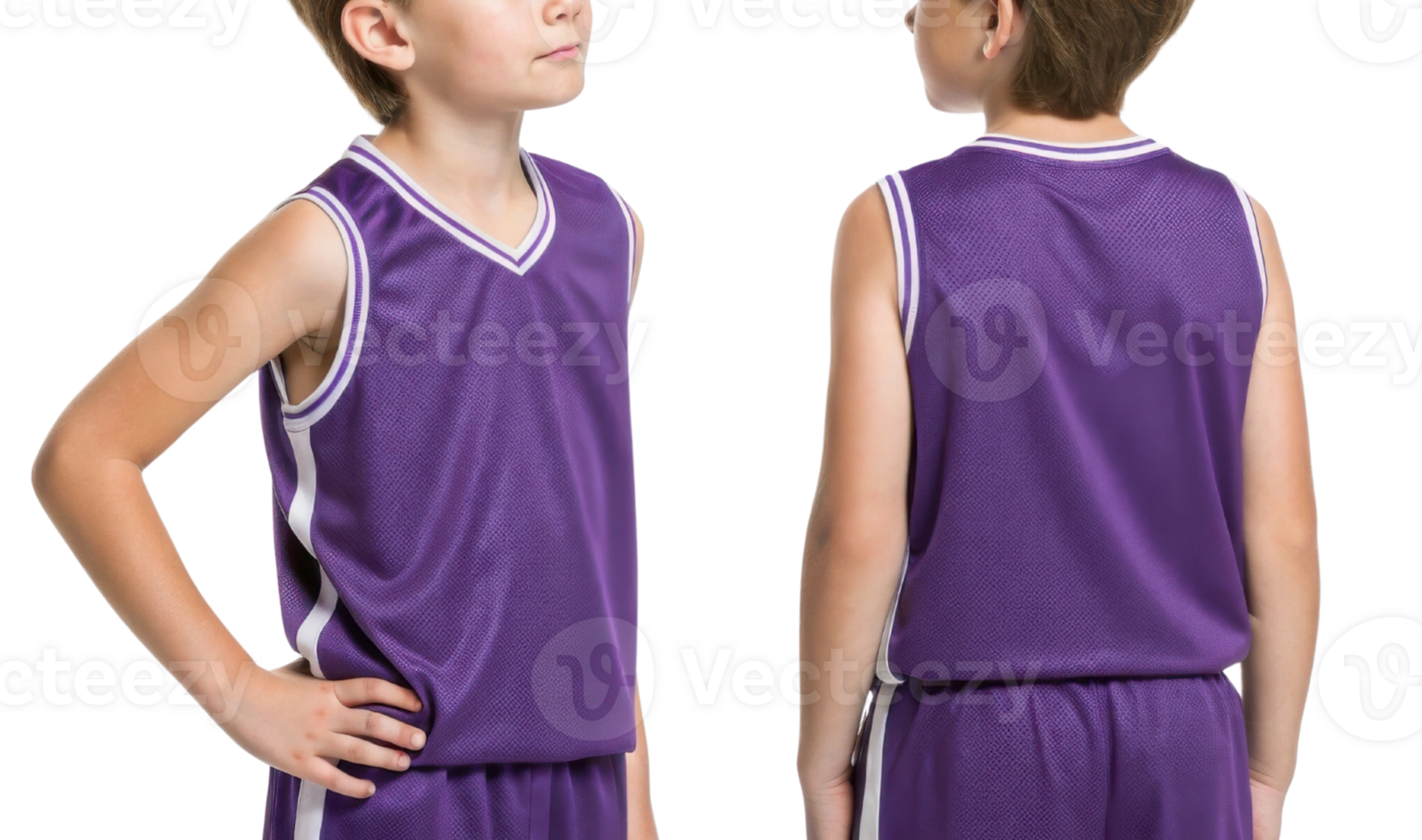 young athlete showcases basketball jersey mockup in vibrant purple, perfect for sports enthusiasts png