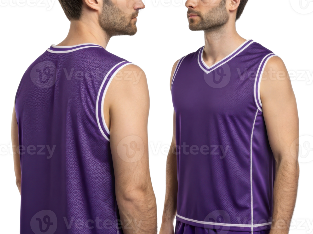 stylish basketball jersey mockup showcasing sleek design in vibrant purple, perfect for sports enthusiasts and team branding png