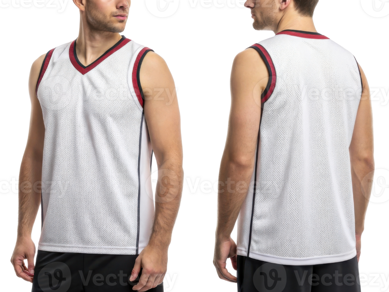 stylish basketball jersey mockup showcases sleeveless design perfect for athletes. This versatile piece is ideal for sports enthusiasts png