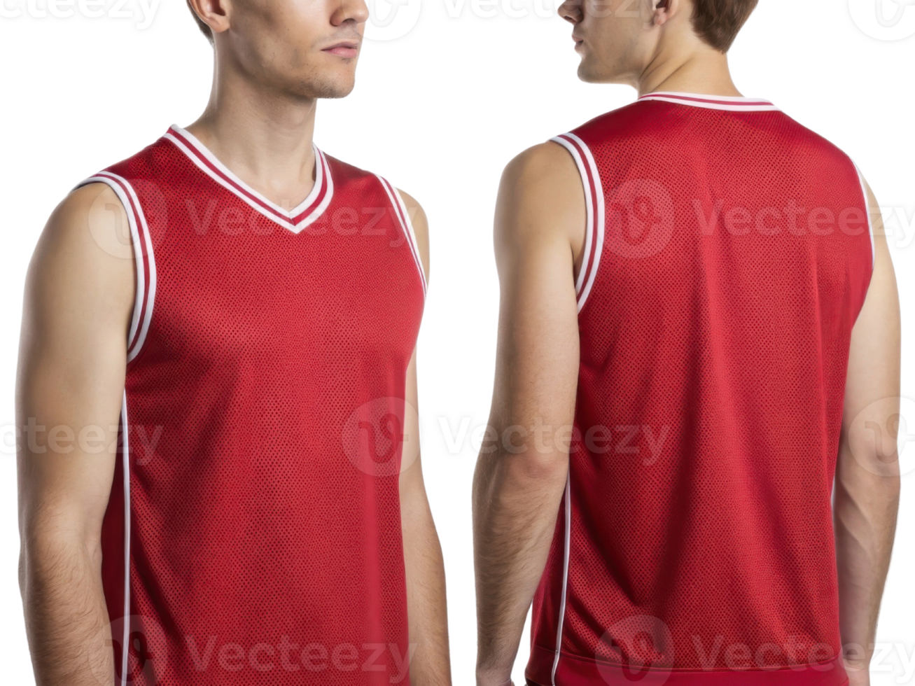 stylish basketball jersey mockup featuring vibrant red color and comfortable fit, perfect for showcasing athletic wear png