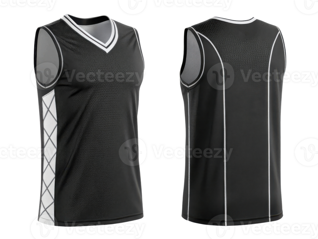 sleek black basketball jersey mockup featuring modern design with mesh fabric and stylish accents perfect for sports enthusiasts png