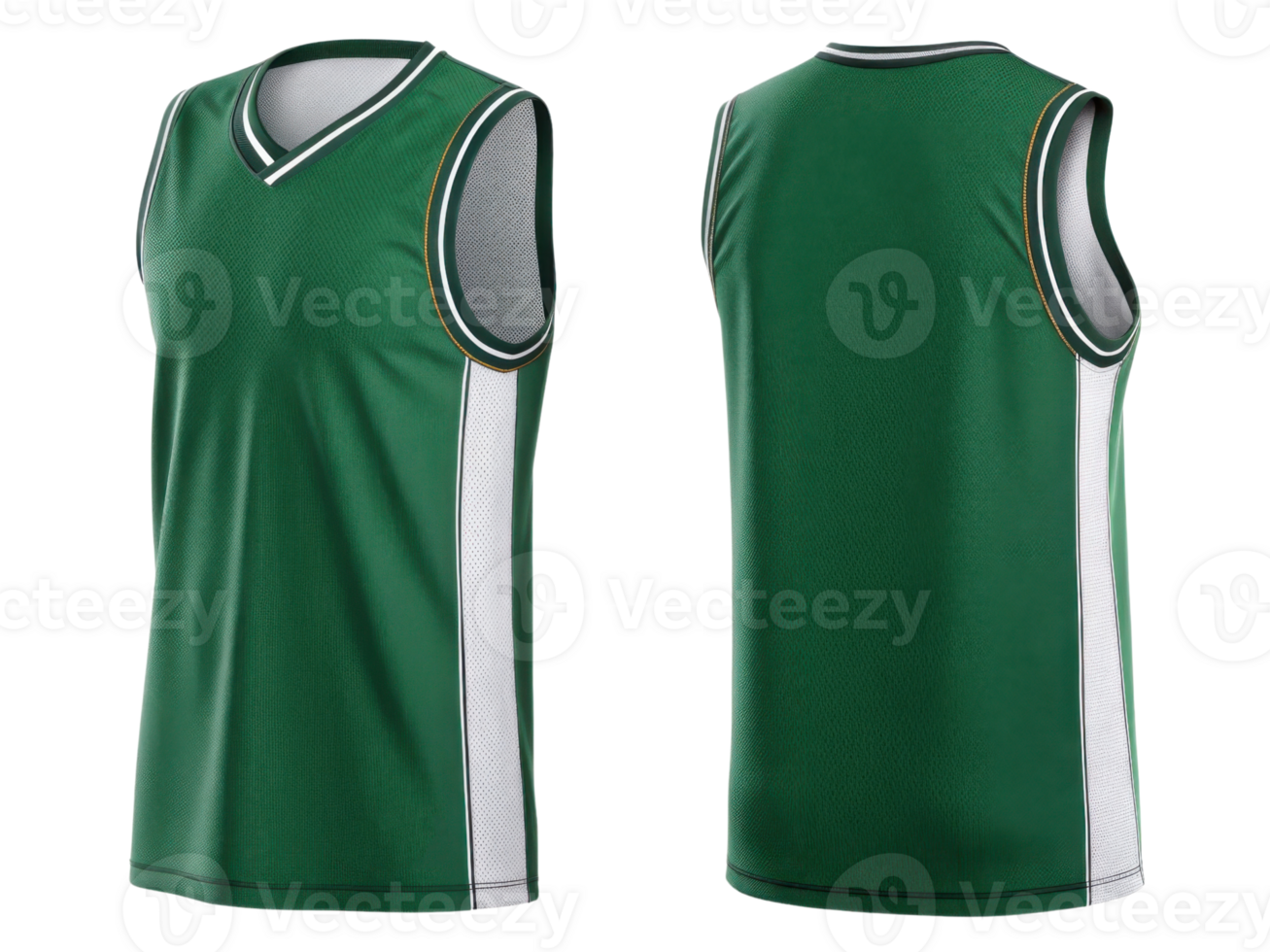 vibrant green basketball jersey mockup showcases sleek design with contrasting white accents, perfect for sports enthusiasts png
