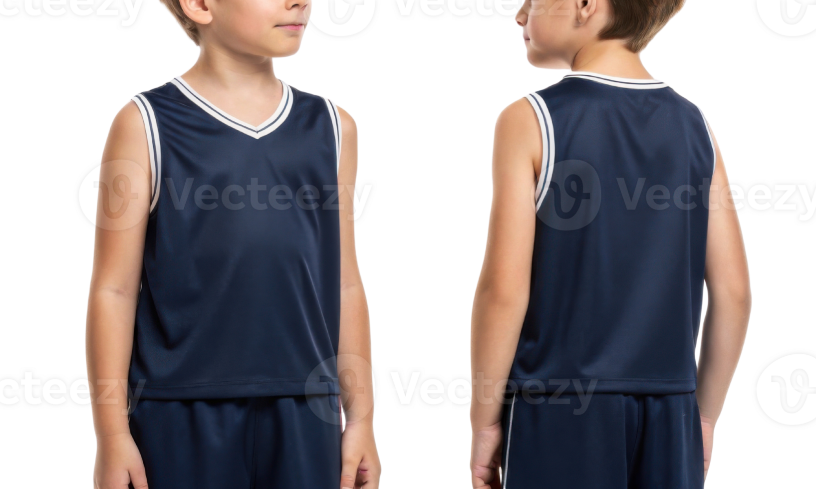 stylish basketball jersey mockup designed for young athletes showcases sleek navy color and modern fit, perfect for any game png