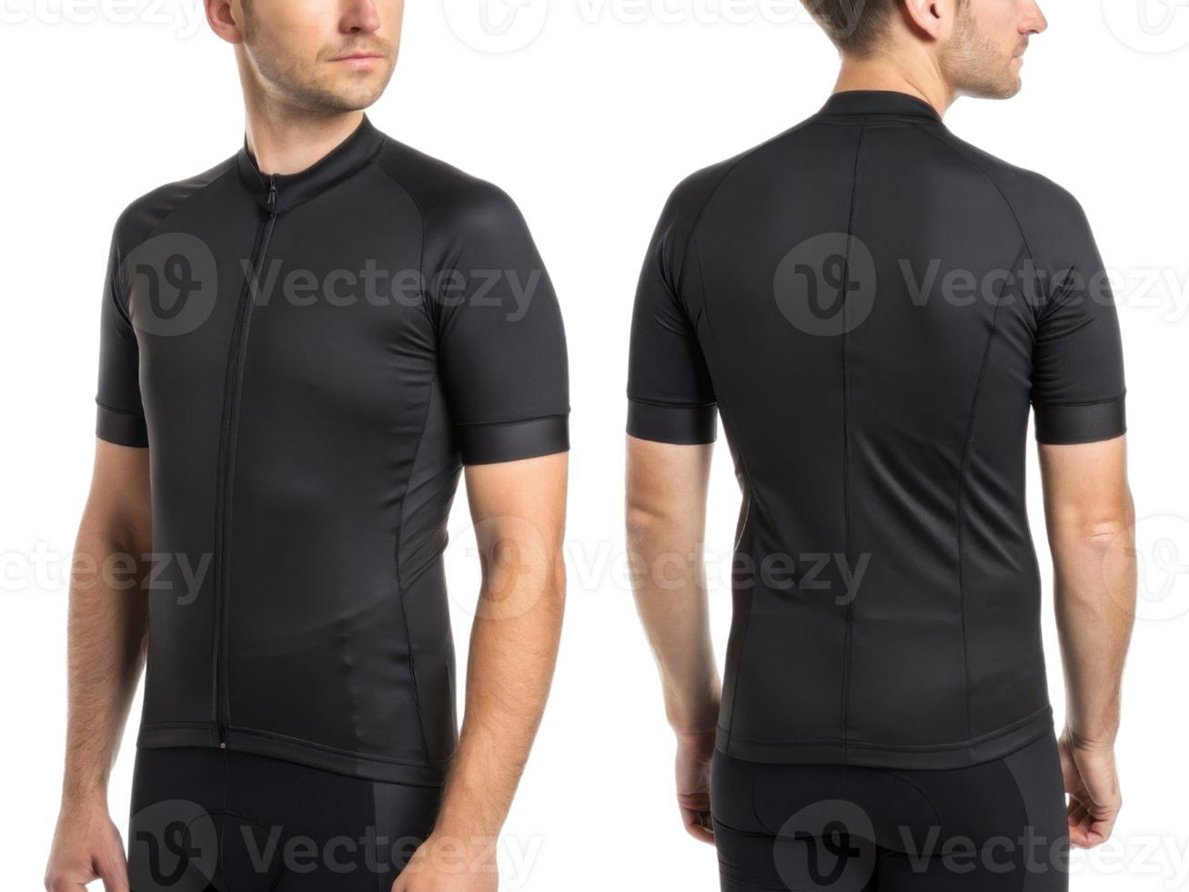 sleek cycling jersey mockup showcasing modern design perfect for athletes. This stylish piece combines comfort and performance seamlessly png