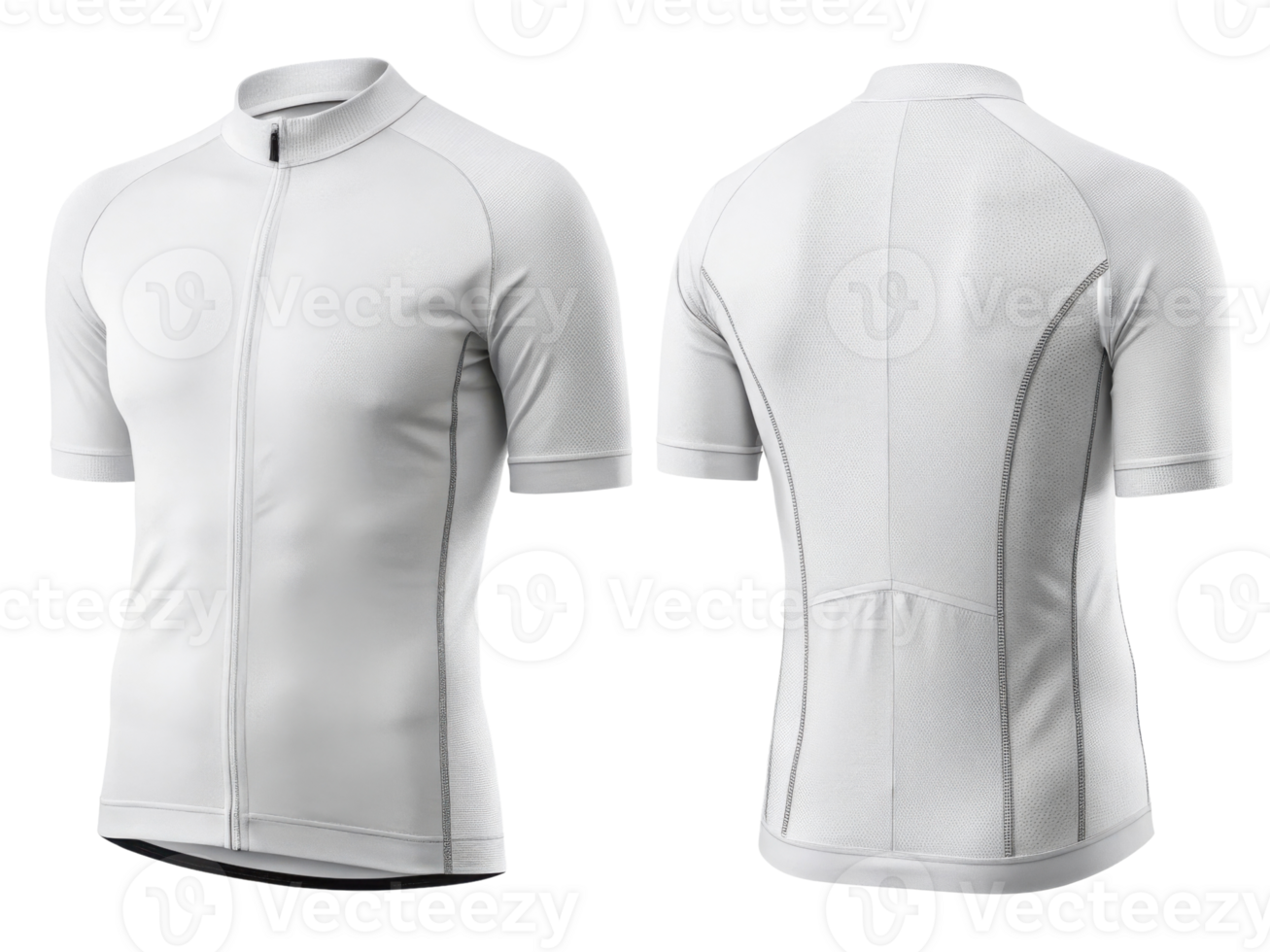 sleek cycling jersey mockup in white showcases modern design perfect for athletes. This stylish piece combines comfort and performance seamlessly png