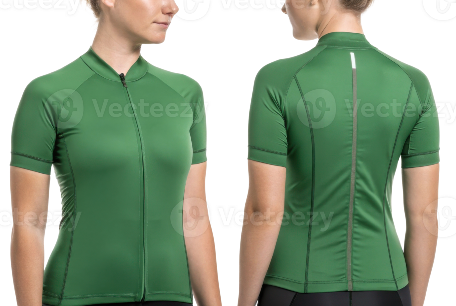 stylish cycling jersey mockup in vibrant green showcases sleek design perfect for active wear enthusiasts png