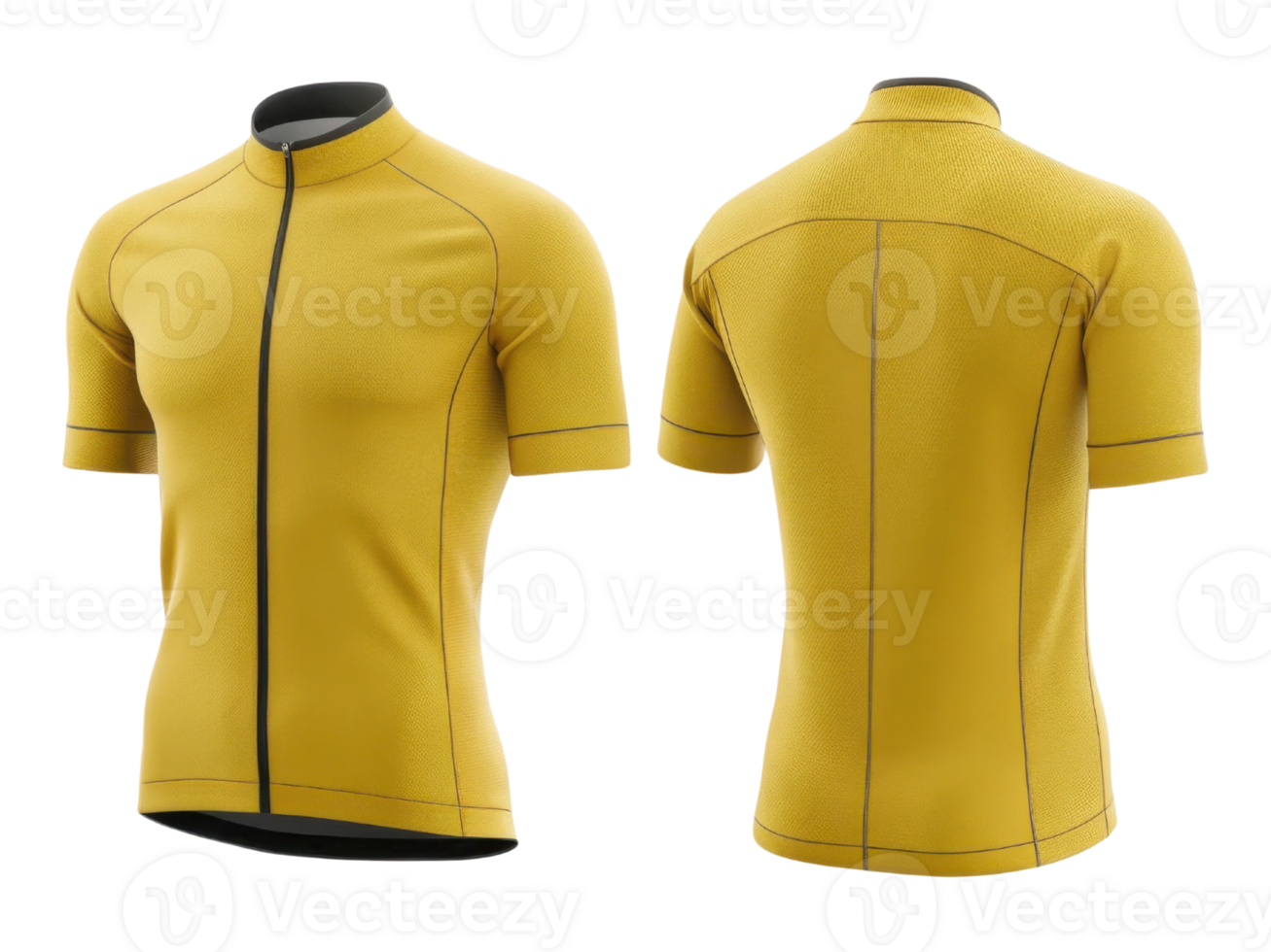 vibrant cycling jersey mockup showcasing sleek design in yellow, perfect for active riders seeking style and comfort png
