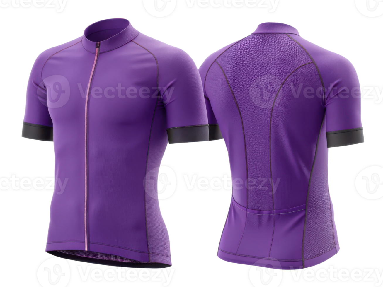 vibrant cycling jersey mockup purple showcases sleek design perfect for enthusiasts. This stylish piece combines comfort and performance png