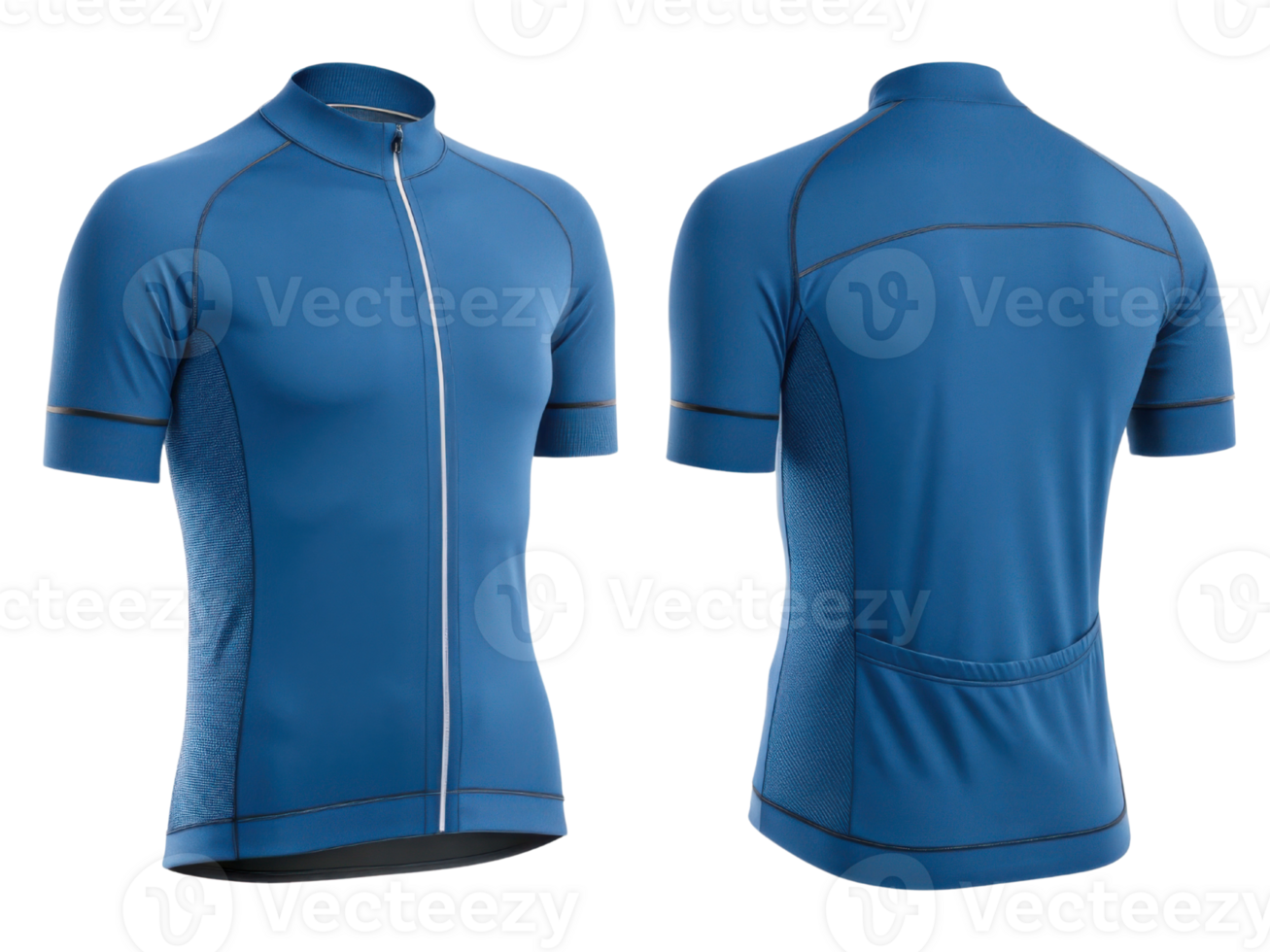 stylish cycling jersey mockup in vibrant blue showcases modern design with breathable fabric and sleek fit perfect for any cyclist png