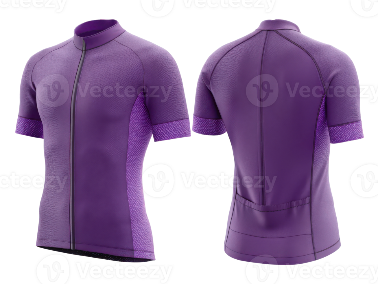 stylish cycling jersey mockup in vibrant purple showcases modern design and breathable fabric, perfect for active riders png