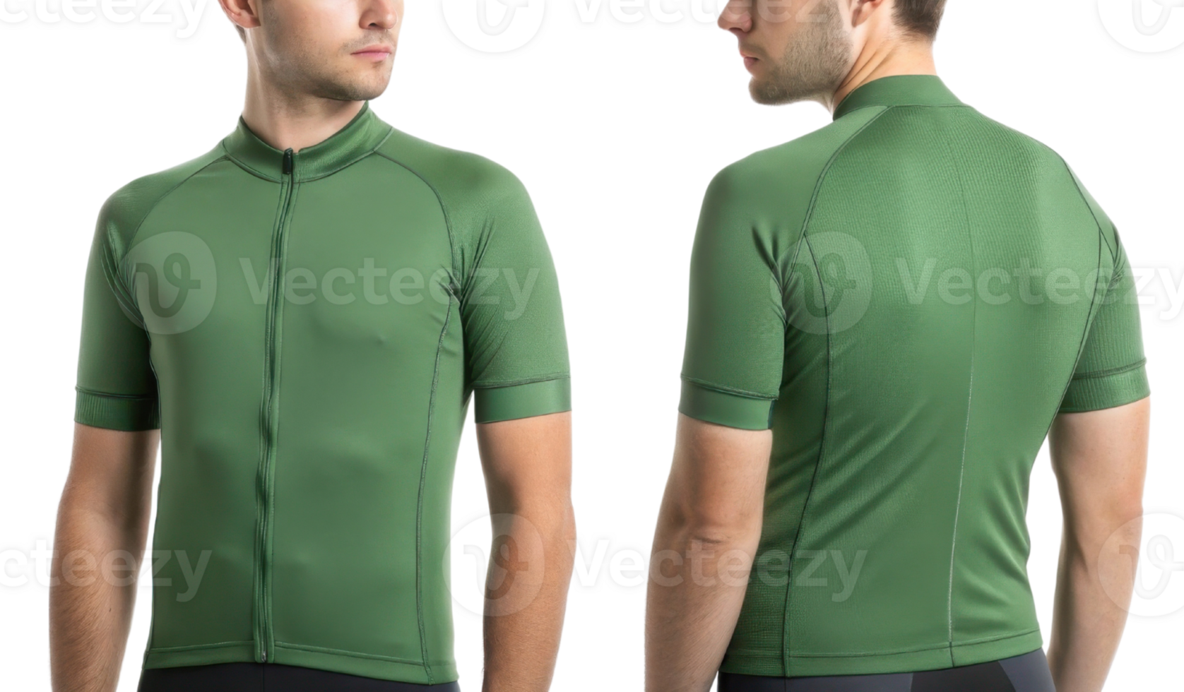 stylish cycling jersey mockup in vibrant green color showcases sleek design perfect for outdoor enthusiasts png